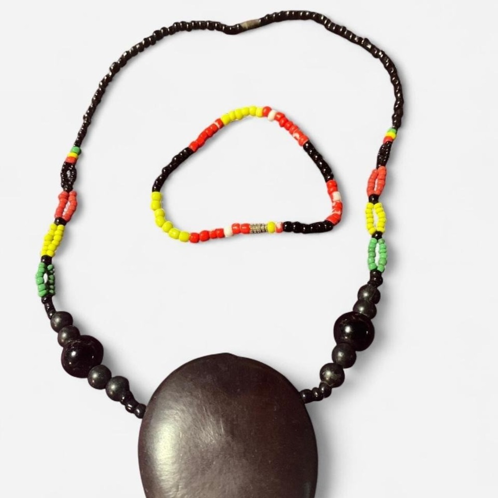 Jamaican Inspired Necklace/Bracelet Set